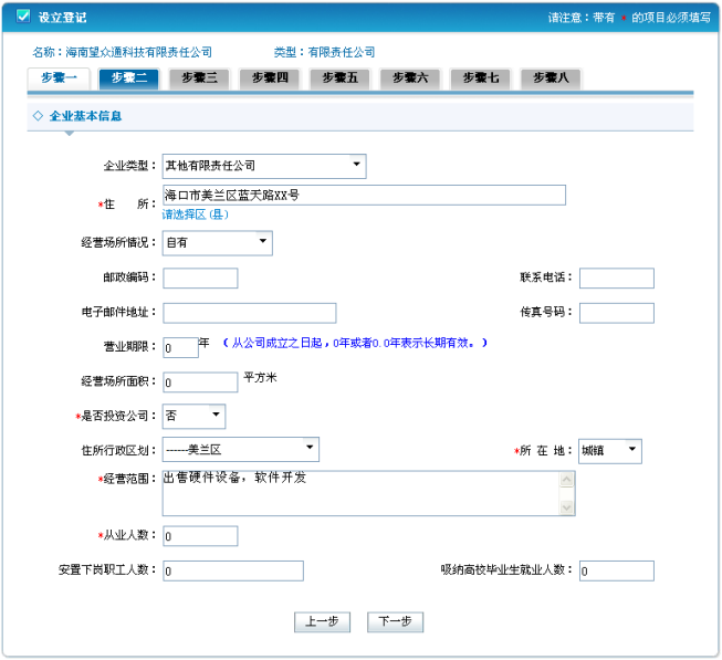 選擇的企業(yè)類型