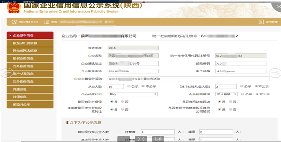 企業(yè)年報填報內容