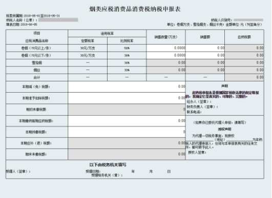 消費(fèi)稅申報(bào)表