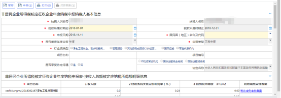 非居民企業(yè)核定征收企業(yè)所得稅年度申報(bào)