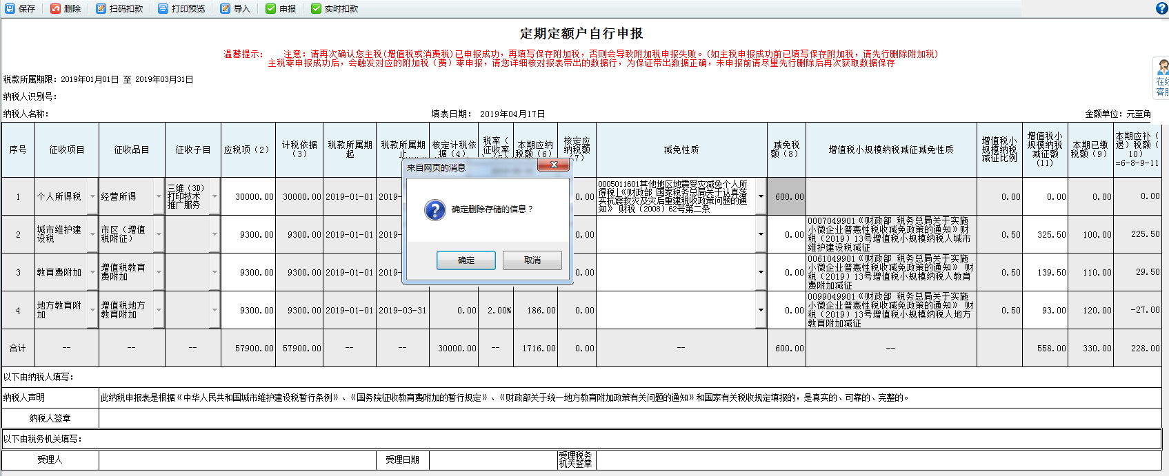 表單填寫的內容被刪除