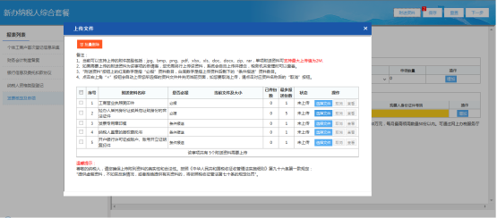  附送資料需要上傳五項，兩項必報，三項條件報送