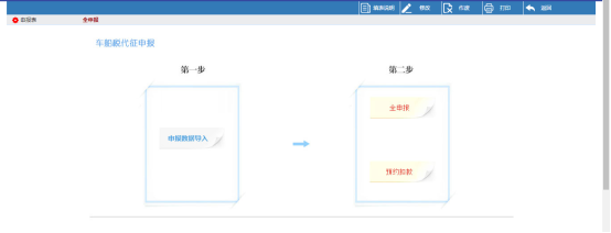 進入海南省電子稅務局車船稅代征申報頁面