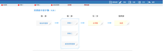 進入應稅消費品消費稅申報頁面