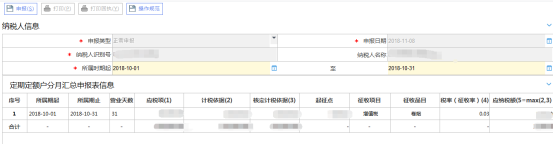 定期定額個體工商戶納稅分月（季）匯總申報（主稅）