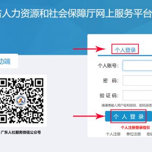 廣東省人力資源和社會(huì)保障廳網(wǎng)上服務(wù)平臺(tái)單位授權(quán)個(gè)人用戶流程