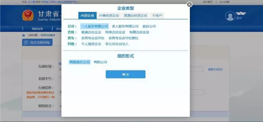 選擇各個(gè)企業(yè)類型的組織形式