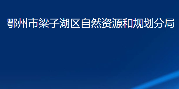 鄂州市梁子湖區(qū)自然資源和規(guī)劃分局