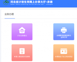 承德市計劃生育網上辦事大廳入口