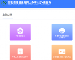 秦皇島市計(jì)劃生育網(wǎng)上辦事大廳入口